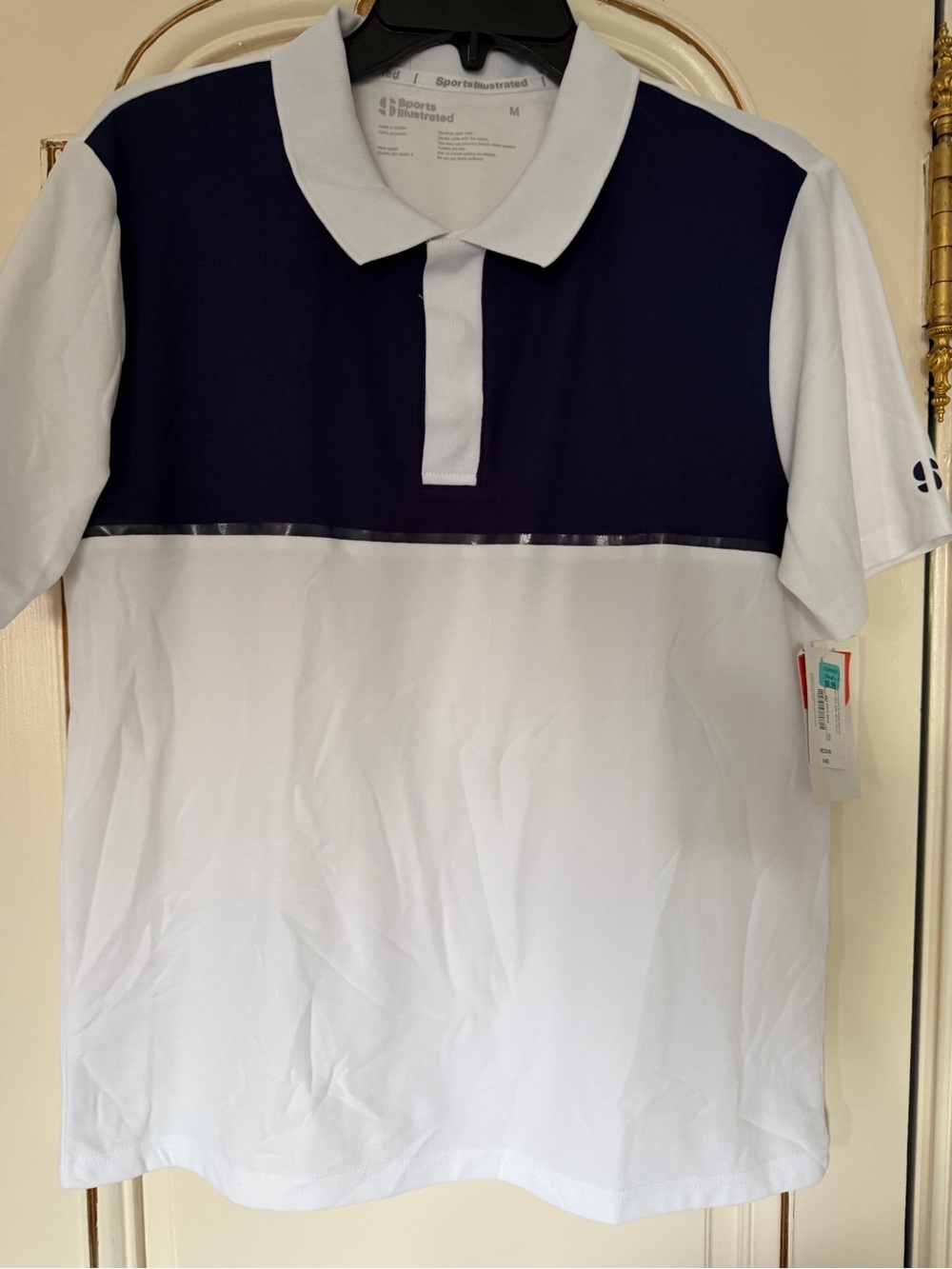Sport Illustrated Men’s Colorblock Polo Shirt - Navy/White